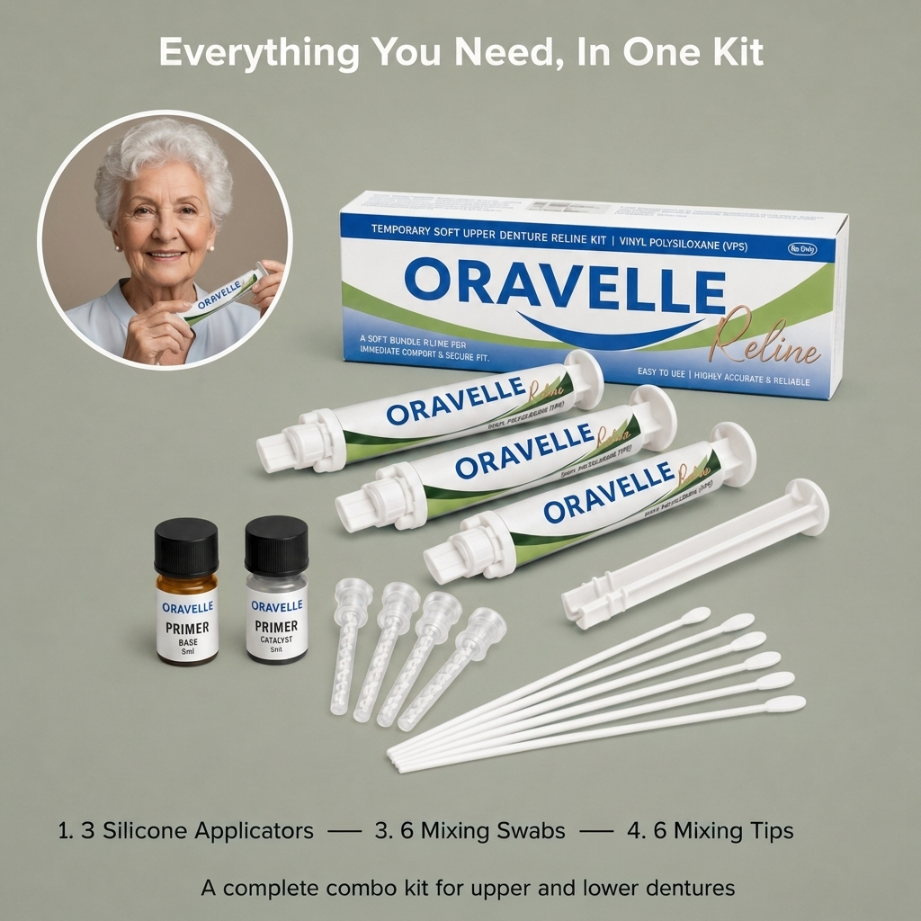 Kit de revestimiento de confort para prótesis dentales